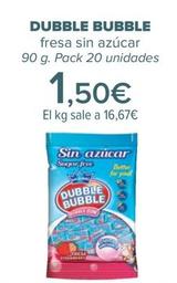 Oferta de Dubble Bubble -   fresa sin azúcar por 1,5€ en Carrefour