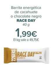 Oferta de Race Day - Barrita energética  de cacahuete o chocolate negro   por 1,99€ en Carrefour
