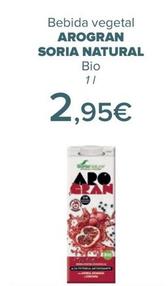Oferta de AROGRAN - Bebida Vegetal SORIA NATURAL Bio por 2,95€ en Carrefour