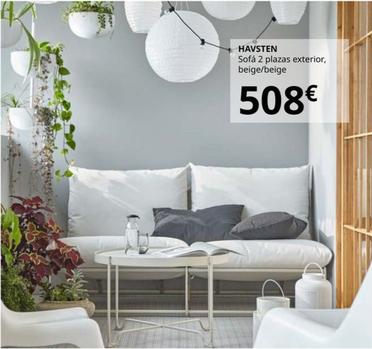 Oferta de Havsten - Sofá 2 Plazas Exterior, Beige/Beige por 508€ en IKEA