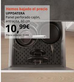 Oferta de Uppdatera - Panel Perforado Cajon, Antracita, 60 Cm por 10,99€ en IKEA