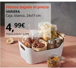 Oferta de Variera - Caja, Blanco, 24x17 Cm por 4,99€ en IKEA