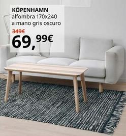 Oferta de Kopenhamn - Alfombra 170x240 A Mano Gris Oscuro por 69,99€ en IKEA