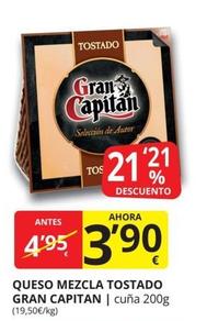 Oferta de Gran Capitán - Queso Mezcla Tostado por 3,9€ en Supermercados MAS