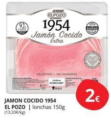 Oferta de Elpozo - Jamon Cocido 1954 por 2€ en Supermercados MAS