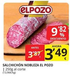 Oferta de Elpozo - Salchichón Nobleza por 3,49€ en Supermercados MAS