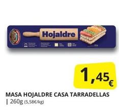 Oferta de Casa Tarradellas - Masa Hojaldre por 1,45€ en Supermercados MAS