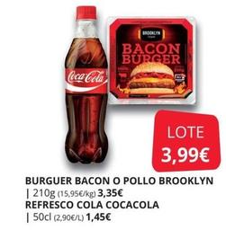 Oferta de Mas - Burguer Bacon + Refresco Cola por 3,99€ en Supermercados MAS