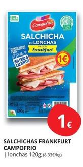 Oferta de Campofrío - Salchichas Frankfurt por 1€ en Supermercados MAS