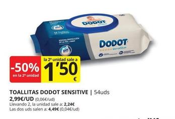 Oferta de Dodot - Toallitas Sensitive por 2,99€ en Supermercados MAS