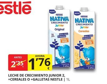 Oferta de Nestlé - Omega Leche De Crecimiento Junior 2, +cereales por 1,76€ en Supermercados MAS