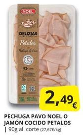 Oferta de Noel - Pechuga Pavo O Jamón Cocido Petalos por 2,49€ en Supermercados MAS