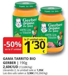 Oferta de Gerber - Gama Tarrito Bio  por 2,6€ en Supermercados MAS