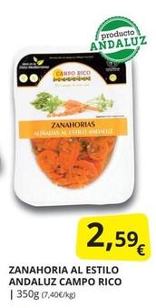 Oferta de Campo Rico - Zanahoria Al Estilo Andaluz por 2,59€ en Supermercados MAS