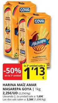 Oferta de Goya - Harina Maíz Amar Masarepa por 2,25€ en Supermercados MAS