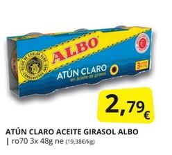 Oferta de Albo - Atún Claro Aceite Girasol por 2,79€ en Supermercados MAS