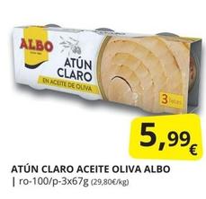 Oferta de Albo - Atún Claro Aceite Oliva por 5,99€ en Supermercados MAS