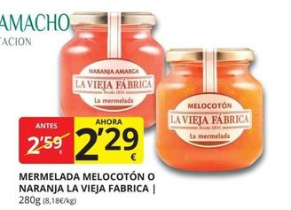 Oferta de La Vieja Fábrica - Mermelada Melocotón por 2,29€ en Supermercados MAS