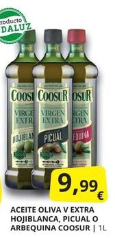 Oferta de Coosur - Aceite Oliva V Extra Hojiblanca, por 9,99€ en Supermercados MAS