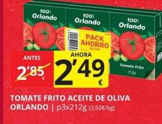 Oferta de Orlando - Tomate Frito Aceite De Oliva por 2,49€ en Supermercados MAS