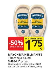 Oferta de Hellmann's - Mayonesa por 3,49€ en Supermercados MAS