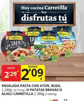 Oferta de Carretilla - Ensalada Pasta Con Atún, Rusa O Patatas Bravas O Alioli por 2,09€ en Supermercados MAS
