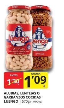 Oferta de Luengo - Alubias, Lentejas O Garbanzos Cocidas por 1,09€ en Supermercados MAS
