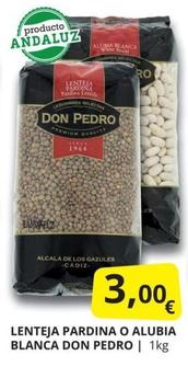 Oferta de Don Pedro - Lenteja Pardina O Alubia Blanca  por 3€ en Supermercados MAS