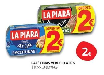 Oferta de La Piara - Paté Finas Verde por 2€ en Supermercados MAS