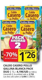 Oferta de Gallina Blanca - Caldo Casero Pollo por 4,19€ en Supermercados MAS
