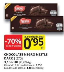 Oferta de Nestlé - Chocolate Negro Dark por 3,15€ en Supermercados MAS