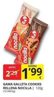 Oferta de Nocilla - Gama Galleta Cookies Rellena por 1,99€ en Supermercados MAS