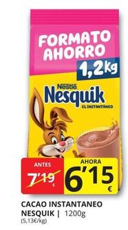 Oferta de Nesquik - Cacao Instantaneo por 6,15€ en Supermercados MAS