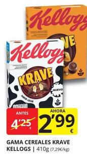 Oferta de Kellogg's - Gama Cereales Krave por 2,99€ en Supermercados MAS