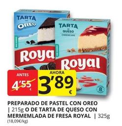 Oferta de Royal - Preparado De Pastel Con Oreo O De Tarta De Queso Con Mermemlada De Fresa por 3,89€ en Supermercados MAS
