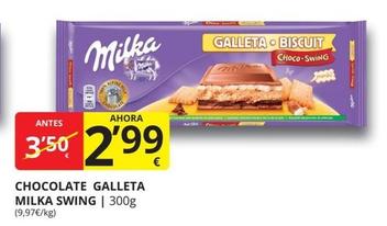 Oferta de Milka - Chocolate Galleta Swing por 2,99€ en Supermercados MAS