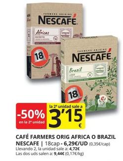 Oferta de Nescafé - Café Farmers Orig Africa O Brazil por 4,72€ en Supermercados MAS