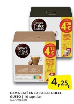 Oferta de Dolce Gusto - Gama Café En Capsulas por 4,25€ en Supermercados MAS