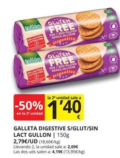 Oferta de Gullón - Galleta Digestive S/glut/sin Lact por 2,79€ en Supermercados MAS