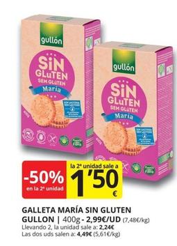 Oferta de Gullón - Galleta María Sin Gluten por 2,99€ en Supermercados MAS