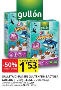 Oferta de Gullón - Galleta Dibus Sin Gluten/sin Lactosa por 3,05€ en Supermercados MAS
