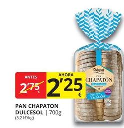Oferta de Dulcesol - Pan Chapaton por 2,25€ en Supermercados MAS