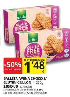 Oferta de Gullón - Galleta Avena Choco S/ Gluten por 2,95€ en Supermercados MAS