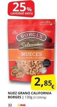 Oferta de Borges - Nuez Grano California por 2,85€ en Supermercados MAS