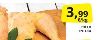 Oferta de Pollo Entero por 3,99€ en Supermercados MAS