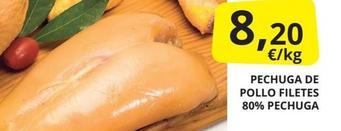 Oferta de Mas - Pechuga De Pollo Filetes 80% Pechuga por 8,2€ en Supermercados MAS