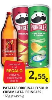 Oferta de Pringles - Patatas Original O Sour Cream Lata por 2,55€ en Supermercados MAS
