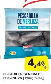 Oferta de Pescanova - Pescadilla Esenciales por 4,49€ en Supermercados MAS