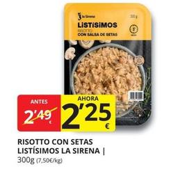Oferta de Risotto Con Setas Listísimos por 2,25€ en Supermercados MAS