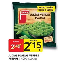 Oferta de Findus - Judias Planas Verdes por 2,15€ en Supermercados MAS
